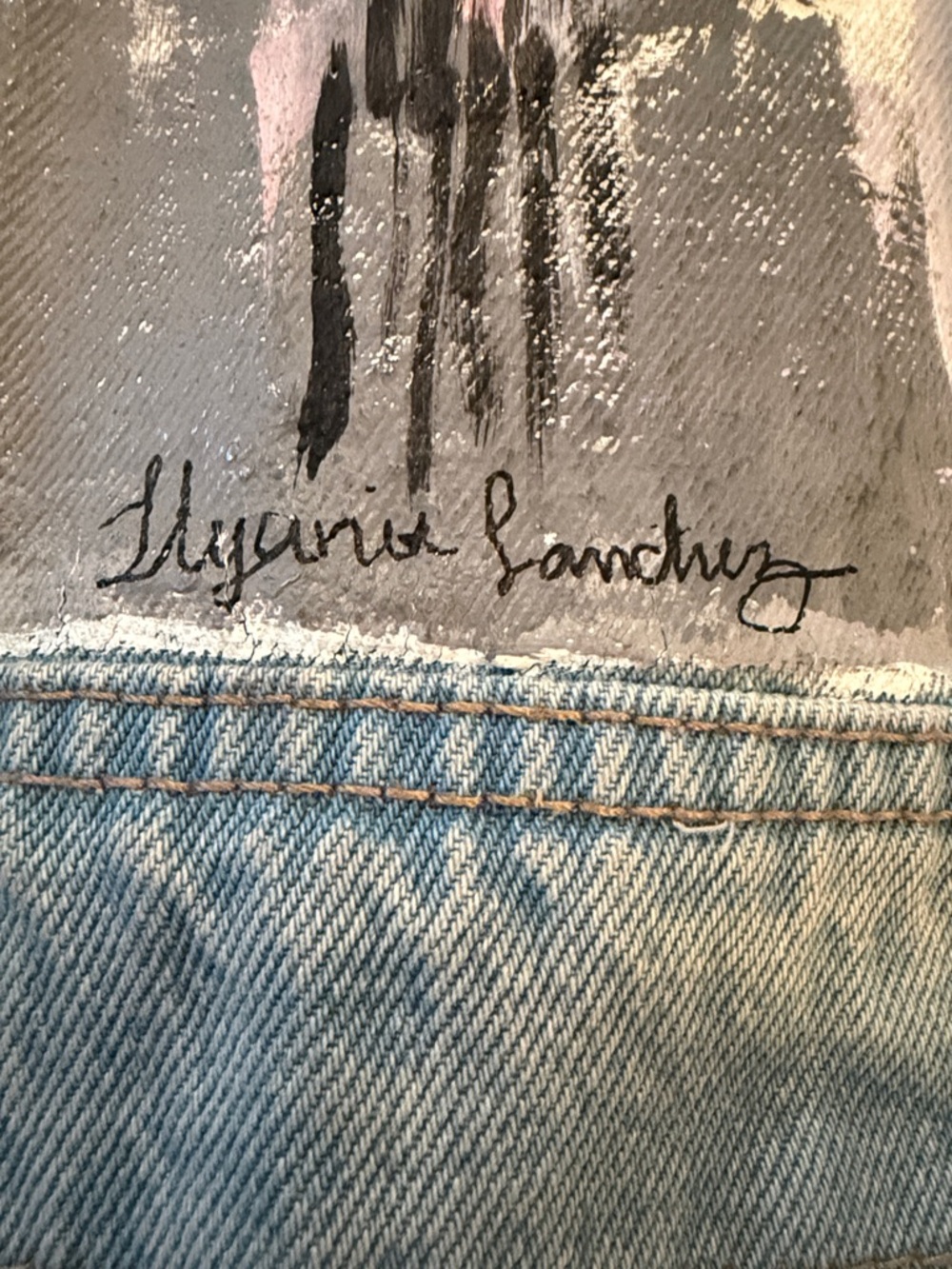 Hand-Painted Denim Jacket - Picture 5 of 5